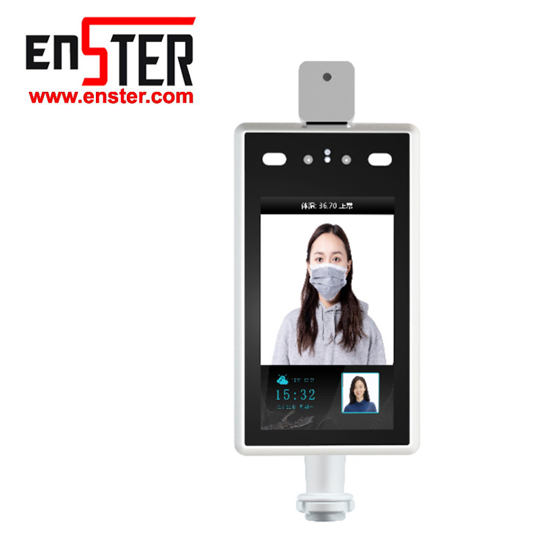 Flerspråkig ansiktsigenkänning av temperaturdetektering 8-tums smart kamera
